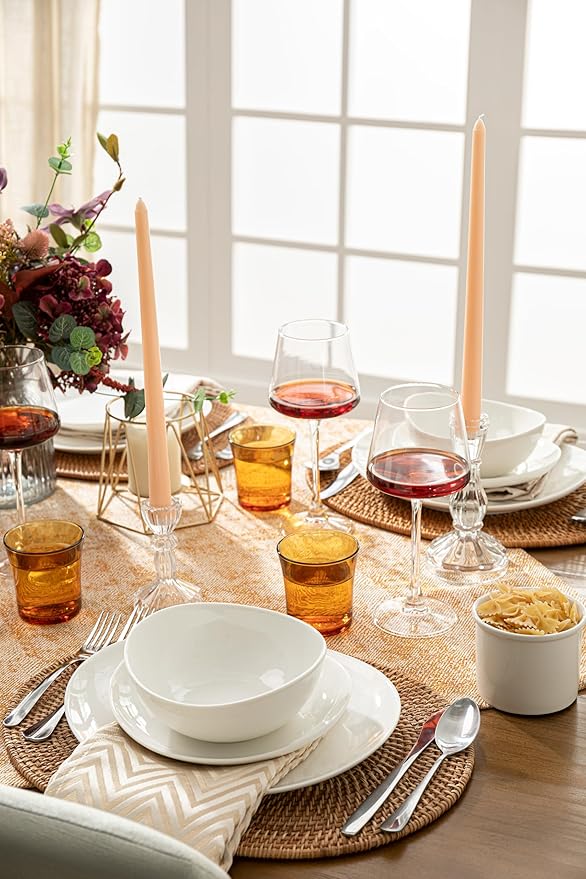 Sweese 5 Inch Porcelain Small 10 oz Bowls Set of 6, for Dessert | Ice cream | Soup | Rice | Fruits | Small Portions - Microwave, Dishwasher, and Oven Safe - White