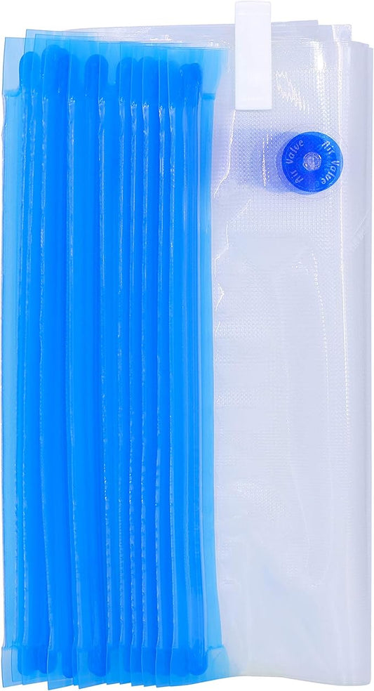 FOYO 18-quart vacuum zipper bag, vacuum-sealed food storage bag, double-layer zipper design, BPA-free