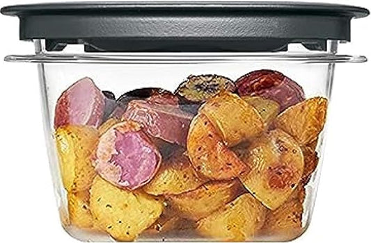 Rubbermaid Premier Bundle, 2 Cup Premier Flex & Seal Food Storage Set, 4 Tritan Containers, 4 Grey Flex and Seal Lids, 8 Piece Bundle Set
