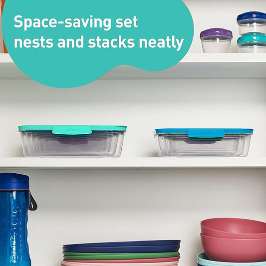Sistema Nest It Food Storage Containers with Lids, 8-Pack