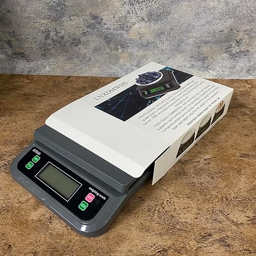 66LB 30kg Large Digital Kitchen Scale, with Tare and Prep Counting Scales Commercial Food Baking Bakery Scales LCD Display with Adapter, 6 Unit (Grey, 30kg)