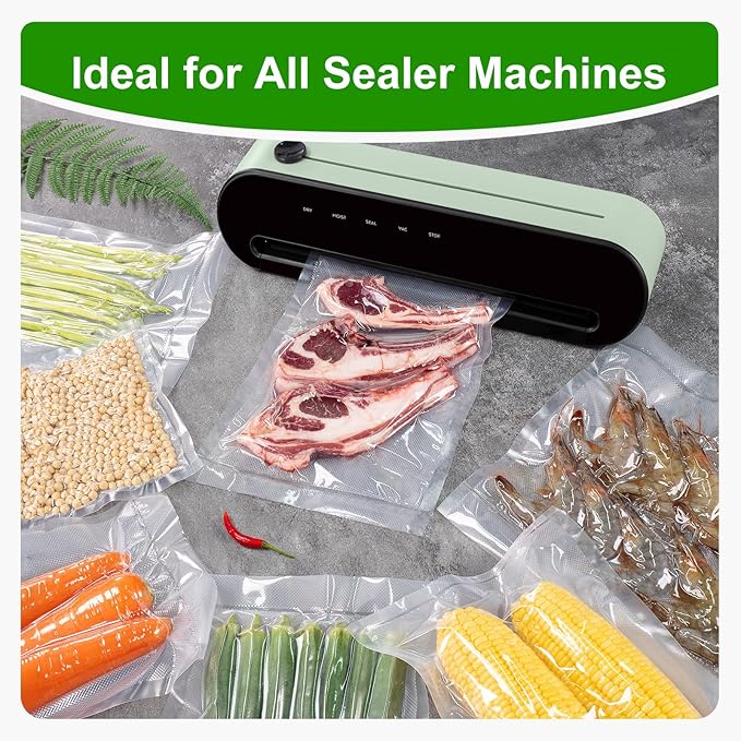 Ultrean 8" x 150' Vacuum Seal Roll Keeper with Cutter, Commercial Grade Vacuum Sealer Bags for Food Saver,BPA Free,Ideal for Storage,Meal Prep and Sous Vide