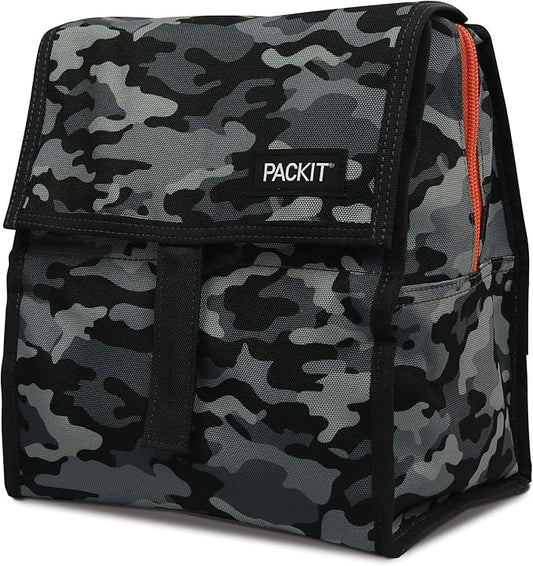 Freezable Lunch Bag, Charcoal Camo