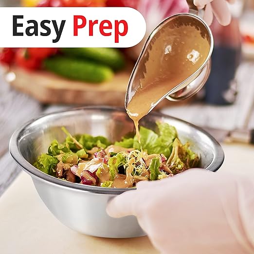 Culigrade Stainless Steel Mixing Bowl Set of 6-0.75, 1.5, 3, 4, 5, 8 Quart Sizes - Nesting, Durable, Easy to Clean, Ideal for Baking, Cooking, and Food Prep