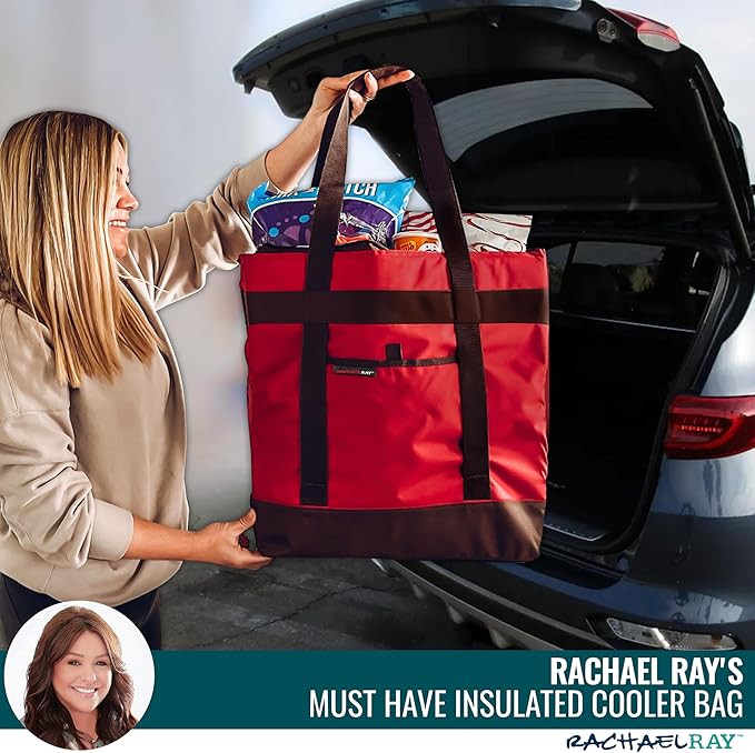 Rachael Ray Jumbo Chillout Thermal Tote, Insulated Soft Sided Cooler Bag
