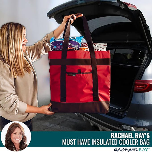 Rachael Ray Jumbo Chillout Thermal Tote, Insulated Soft Sided Cooler Bag