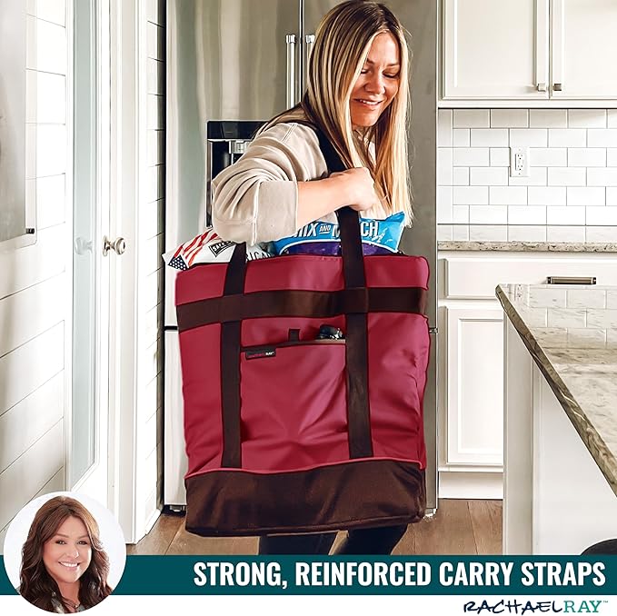 Rachael Ray Jumbo Chillout Thermal Tote, Insulated Soft Sided Cooler Bag
