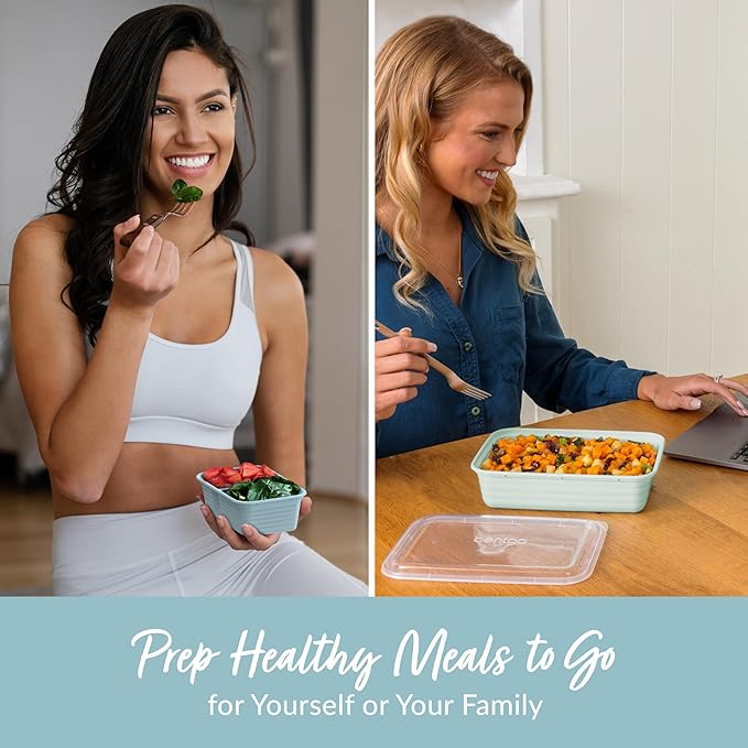 Bentgo Prep 60-Piece Variety Meal Prep Kit - Reusable Food Containers 1-Compartment Trays, Prep Bowls, & Snack Boxes for Healthy Eating - Microwave, Freezer, & Dishwasher Safe (Floral Pastels)