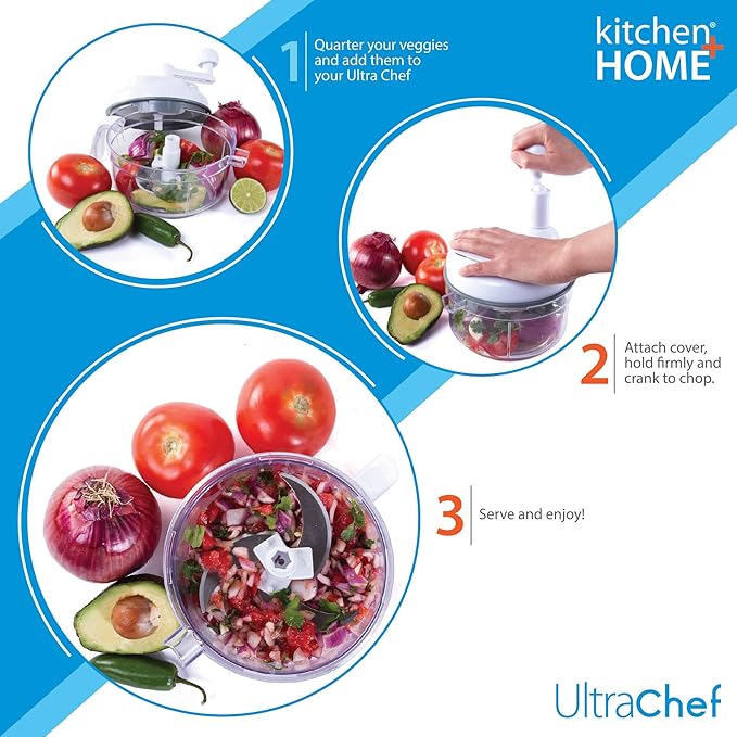 Food Chopper - 7 in 1 Chopper, Mixer, Blender, Whipper, Slicer, Shredder, Julienne and Juicer