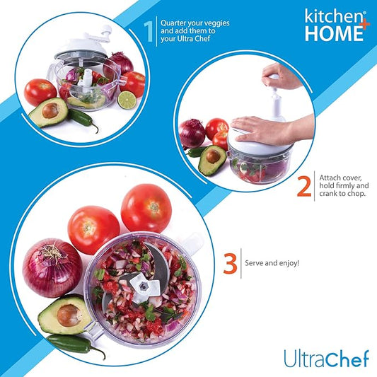Food Chopper - 7 in 1 Chopper, Mixer, Blender, Whipper, Slicer, Shredder, Julienne and Juicer