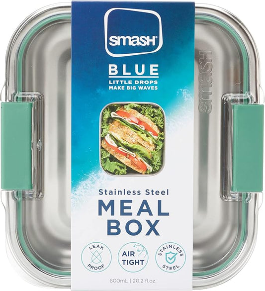 Microwave Safe Stainless Steel Lunch/Sandwich/Meal Box, Sage