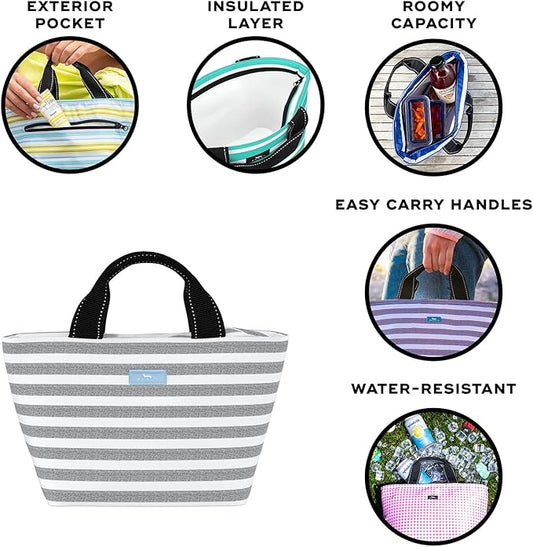 SCOUT Nooner Lunch Box - Lightweight, Insulated Lunch Bag with Outside Zip Pocket, Cooler For Women - Everyday, Beach Cooler