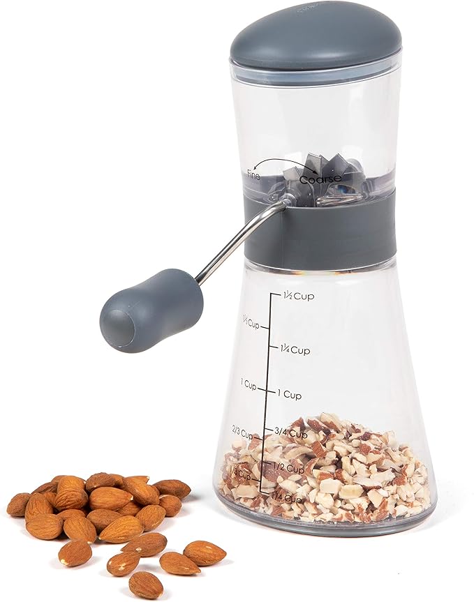 Prepworks by Progressive Nut Chopper with Non-Skid Base, Gray