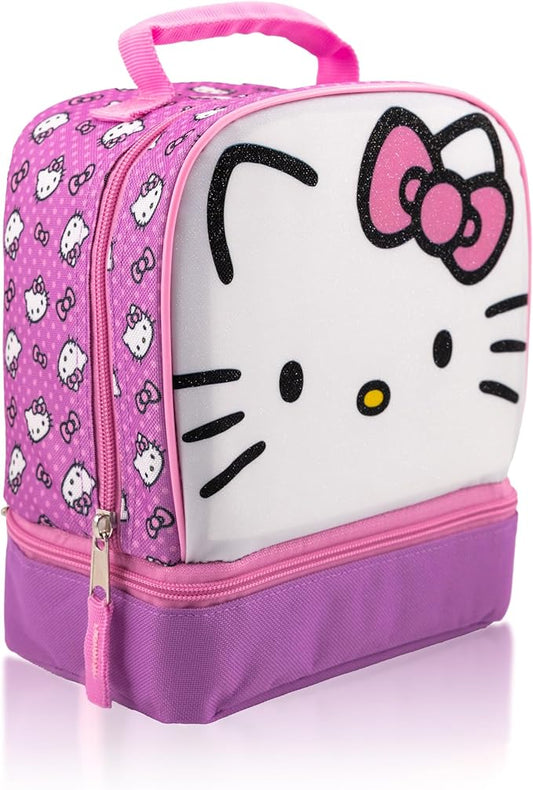 Fast Forward Sanrio Hello Kitty Lunch Box for Kids | Insulated Lunch Bag Lunch Box for Girls, Boys, Unisex | Hello Kitty and Friends Pink Reusable Lunchbox