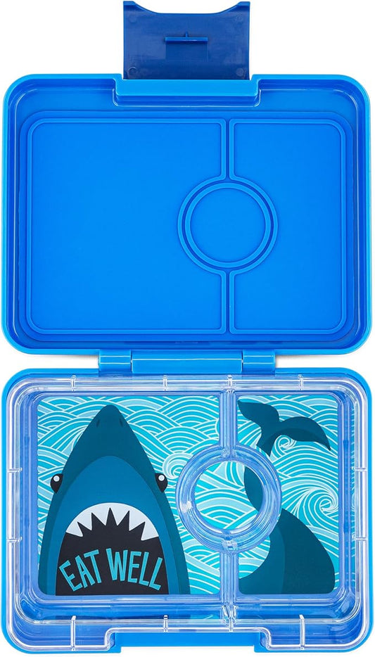 Yumbox Snack Box - 3 Compartment - Leakproof Bento Lunch Box for Kids (Surf Shark)
