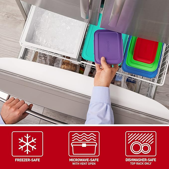 Sistema Nest It Food Storage Containers with Lids, 8-Pack
