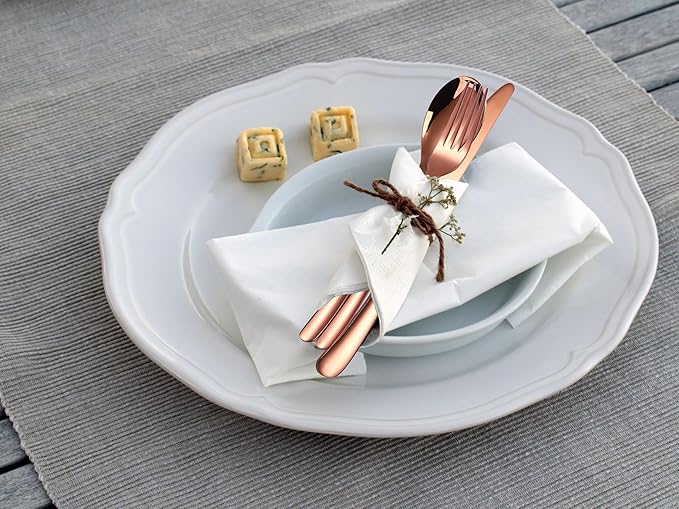 MURRI&MURRDI Stainless Steel Cutlery Set for 1, Reusable Flatware Set with Case, Cutlery Set for Work Stainless Steel Knife Fork Spoon Set 3 Piece (B- 3 Rose Gold)