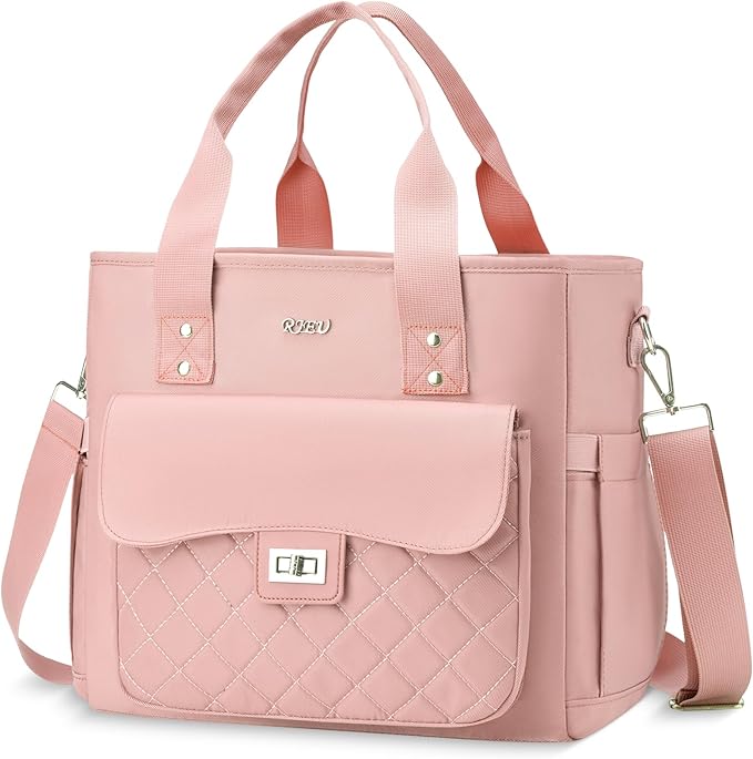Pink Lunch Box for Women,Insulated Lunch Bag for Adults,Leakproof Lunch Tote Bag Cooler for Work,Picnic,School,Party