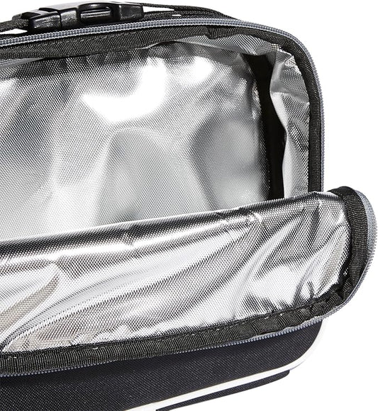 adidas Foundation Insulated Lunch Bag for Men and Women, Black/White, One Size