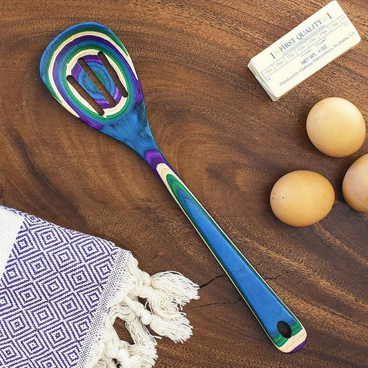 Totally Bamboo Baltique Mumbai Collection 12-1/2" Wooden Cooking Spoon, Safe for Nonstick
