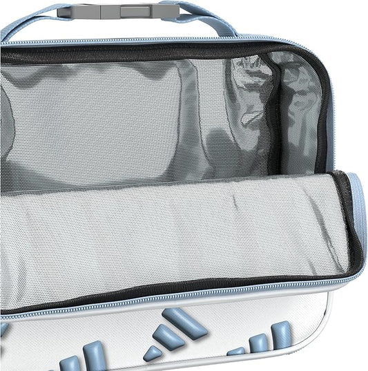 adidas Foundation Insulated Lunch Bag for Men and Women, 3D AOP White/Clear Sky Blue/Semi Flash Aqua Blue, One Size
