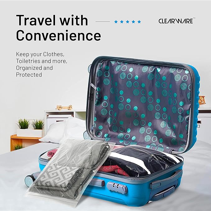 12 Large Storage Bags With Zipper Top - 5 Gallon Bags 18" x 24", Extra Large Plastic for Clothes, Travel, Moving, Large Reusable freezer bags, BPA-Free, 2-mil Thick