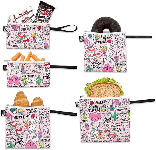Dual Layer Reusable Sandwich Bags (Unicorns & Rainbows)