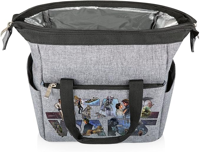 PICNIC TIME Star Wars Celebration On The Go Lunch Bag, Soft Cooler Lunch Box, Insulated Lunch Bag, (Heathered Gray) 10 x 6 x 10.5
