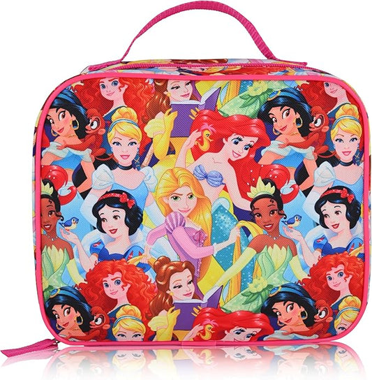 Disney Princess Lunch Box for Kids | Insulated Lunch Bag Lunch Box for Girls, Boys, Unisex, Toddlers| Disney Princess Multicolor Reusable Lunchbox