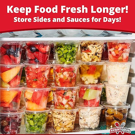Leakproof BPA-Free 5.5oz Souffle Cups and Lids 500Pk. Stackable Portion Containers for Sampling, Salad Dressing Sauces, Jello Shots. Plastic Food Prep Supplies for Restaurant, Cafe, Catering, Deli.