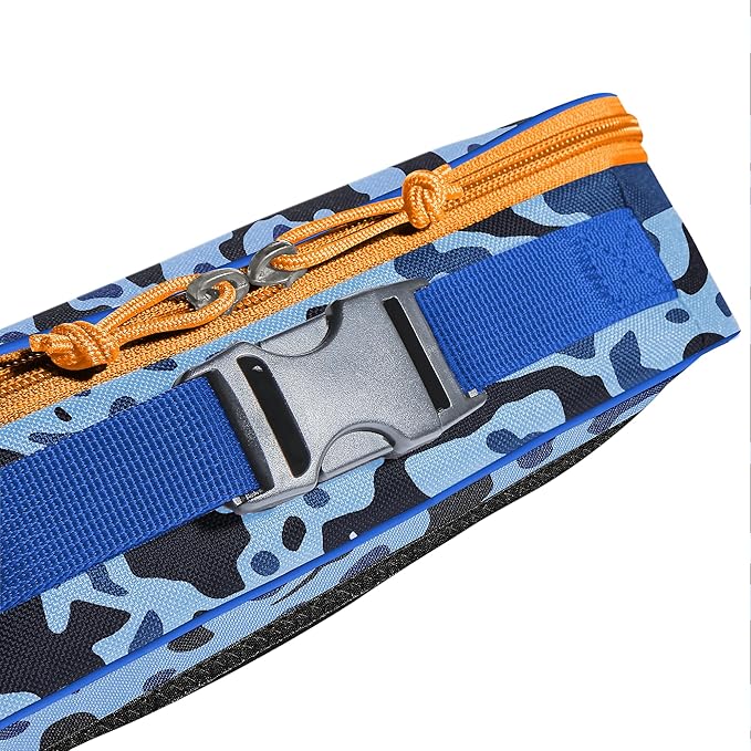 adidas Foundation Insulated Lunch Bag for Men and Women, Flow Blur/Signal Orange