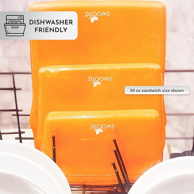 Reusable Silicone Food Bag | Sandwich Size 30 Oz (Coral) | Eco-Friendly | Plastic Free Storage Lunch Bag | Great for Cooking, Sous Vide, or Freezer use | Leakproof, Dishwasher-Safe.