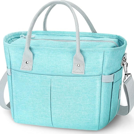KIPBELIF Cute&Classy Roomy Insulated Lunch Bags for Women - Stylish & Functional Large Tote Adult Lunch Box for Working & Picnic