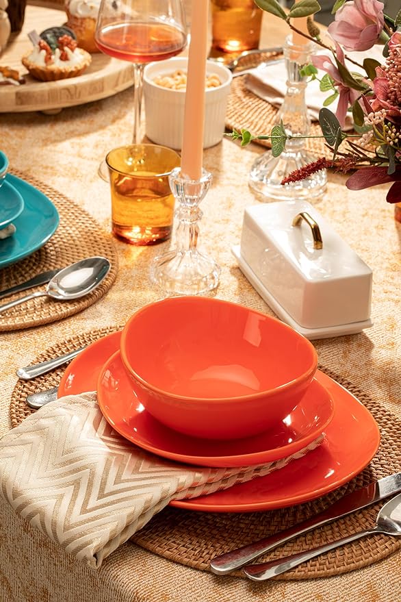 Sweese 5 Inch Porcelain Small 10 oz Bowls Set of 6, for Dessert | Ice cream | Soup | Rice | Fruits | Small Portions - Microwave, Dishwasher, and Oven Safe - Hot Assorted Color