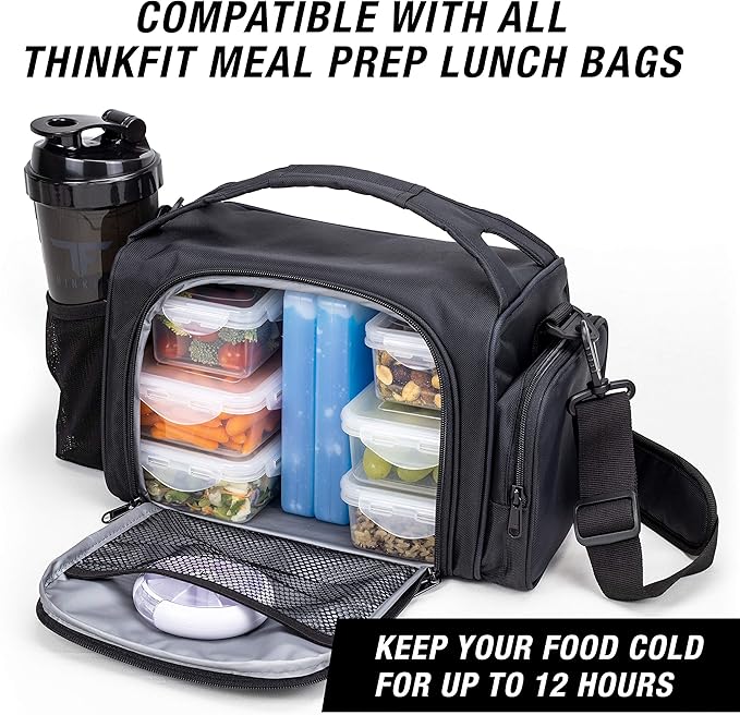 ThinkFit Meal Prep Containers, BPA Free - Airtight Food Storage Containers Best for Meal Prepping & Portion Control - Reusable, Stackable, Microwavable, Dishwasher & Freezer Safe (6 Piece Set)