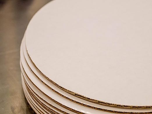 Southern Champion Tray 11317 10" Mottled Corrugated Uncoated Single Wall Cake , White (Case of 100)