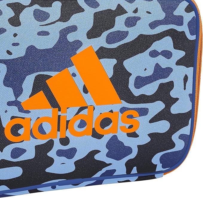 adidas Foundation Insulated Lunch Bag for Men and Women, Flow Blur/Signal Orange