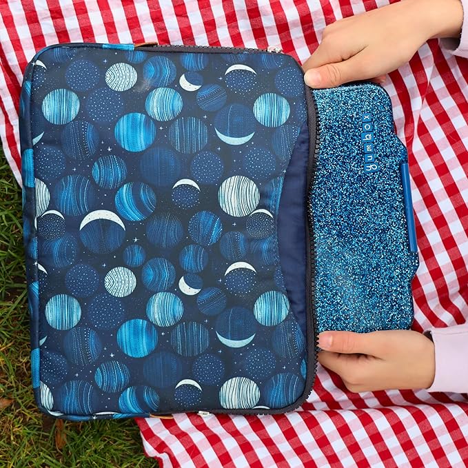 Yumbox Prêt Stainless Steel Bento Box – Leakproof, Reusable Lunch Box with Compartments for Kids & Adults – Sandwich-Friendly, BPA-Free, Eco-Friendly Lunch Container (Glitter Blue)