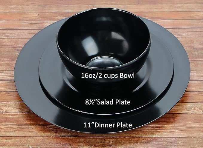 Calypso Basics by Reston Lloyd Melamine Bowl, Set of 6, Black