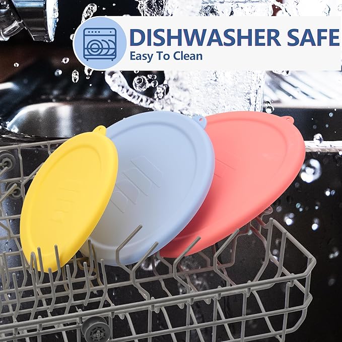 1 Pack Silicone Lids Only Fit for Pyrex 325-2.5 Quart Smart Essentials Rimmed Glass Mixing Bowls, Dishwasher and Microwave Safe (Lids Only)