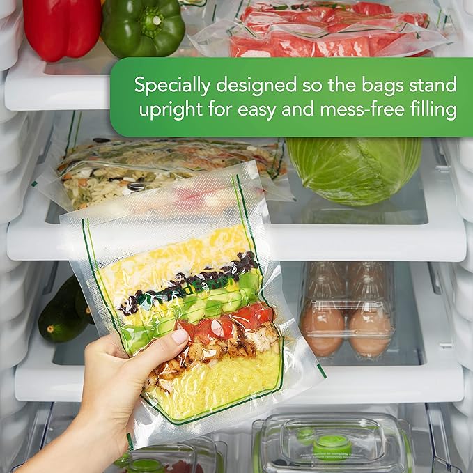 FoodSaver Vacuum Sealer Bags and Easy Fill Gallon Bags for Custom Fit Airtight Food Storage (Pack of 3, 10 Count)