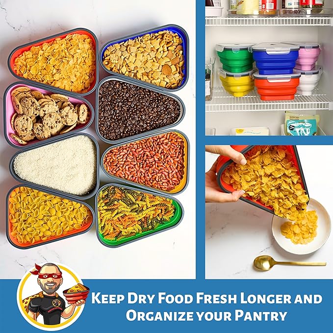 PIZZA PACK The Perfect Reusable Pizza Storage Container with 5 Microwavable Serving Trays - BPA-Free Adjustable Pizza Slice Container to Organize & Save Space, 3 Pack, Red