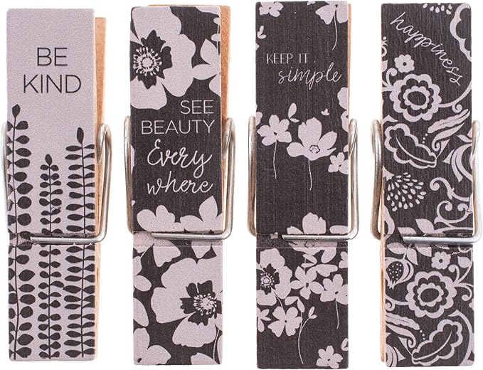 CHIP CLIPS BLACK FLORAL