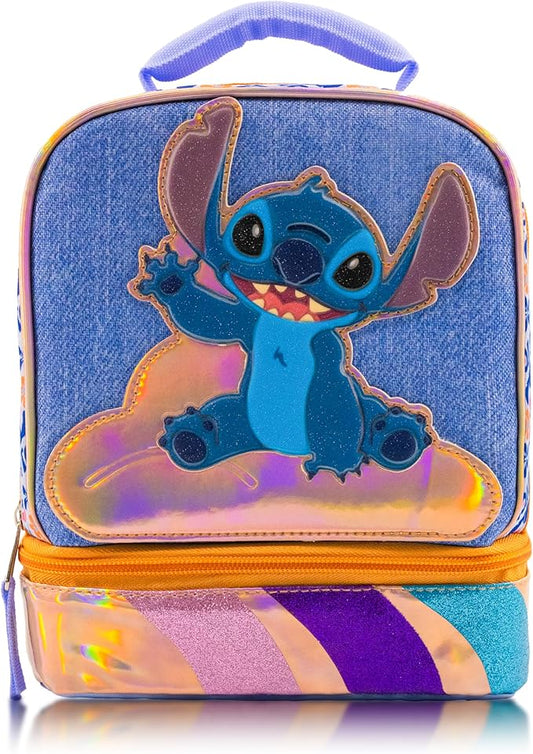 Disney Stitch Lunch Box for Kids | Insulated Lunch Bag Lunch Box for Girls, Boys, Unisex | Lilo and Stitch Multicolor Reusable Lunchbox