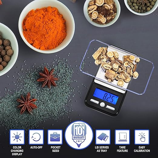 American Weigh Scales High Precision LCD Mini Pocket Weight Scale Back-lit LCD Display (AC 150) 150 G x 0.01 G