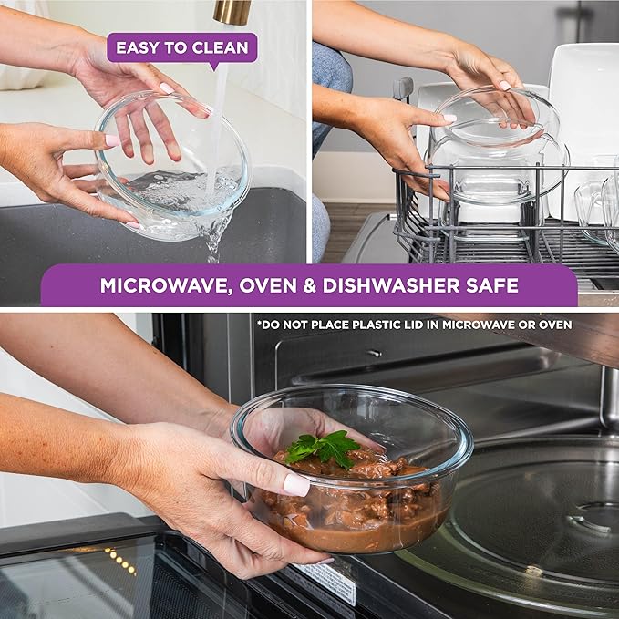 HOLDN’ STORAGE Vacuum Food Storage Containers, Set of 6 Glass Containers plus an Electronic Vacuum Pump – Keep Food Fresh Longer, BPA-Free Glass, Leak-Proof, Ideal for Meal Prep, Marinating.