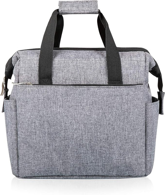 PICNIC TIME - On The Go Lunch Bag - Soft Cooler Lunch Box - Insulated Lunch Bag, (Heathered Gray)