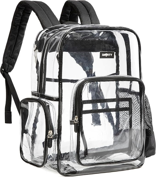 J.CARP Clear Bag Heavy Duty Backpack Durable Transparent See Through Bag