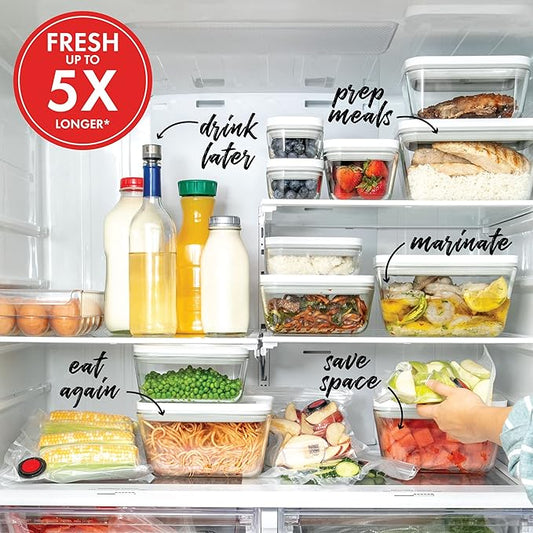 ZWILLING Fresh & Save Flat Lunch Box Large, Airtight Food Storage Container, Meal Prep Container, BPA-Free, Grey