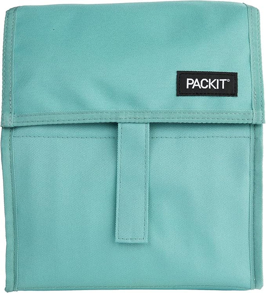 PackIt® Freezable Lunch Bag, Sage, Built with ECOFREEZE® Technology, Foldable, Reusable, Zip and Fold Closure with Buckle Handle, Designed for Work Lunches and Fresh Lunch On the Go